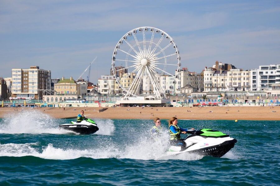 Brighton: Jetski Ride - Leaving Brighton Marina for open water