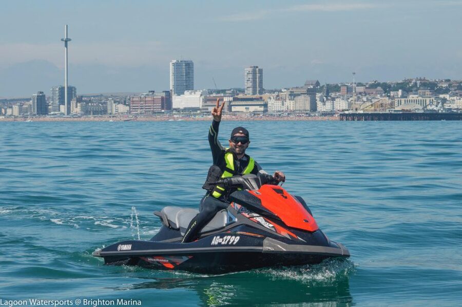 Brighton: Jetski Ride - Learning the controls with an RYA-trained instructor
