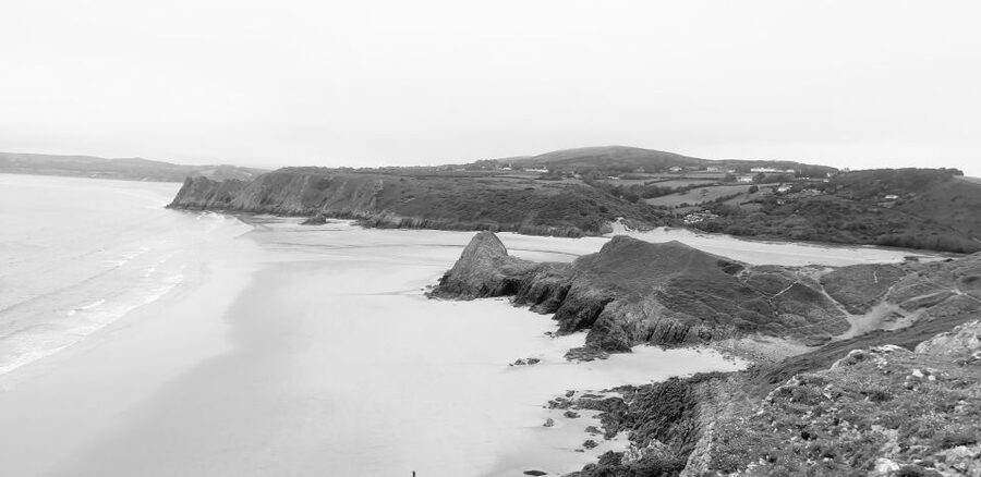 From Cardiff: Mumbles and Gower Peninsular Tour - Worms Head and the sweep of Rhossili Bay