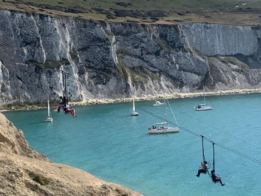 From Portsmouth: Isle of Wight Day Tour by Bus and Ferry - Alum Bay and the Needles: the main event