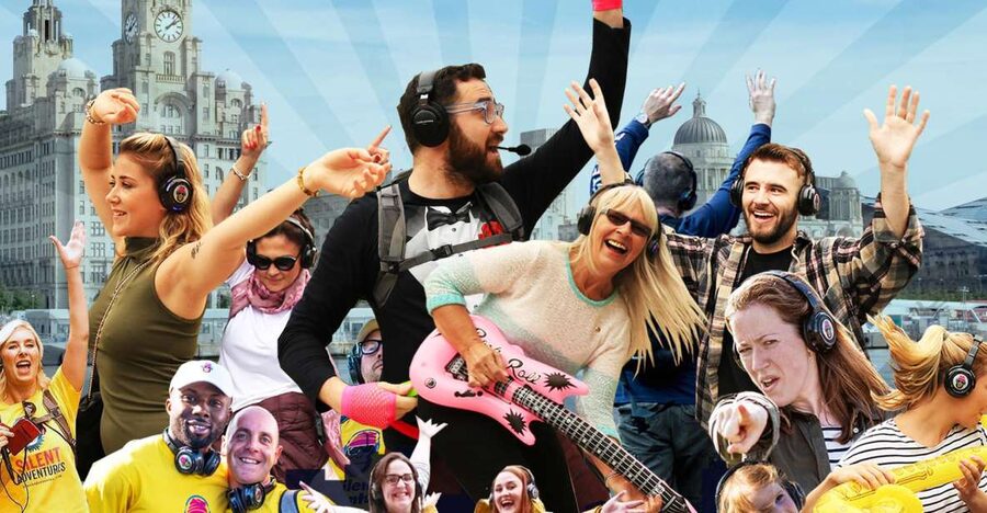 Liverpool: Silent Disco Adventure Tour - Danielle, Alan and the guide-led energy