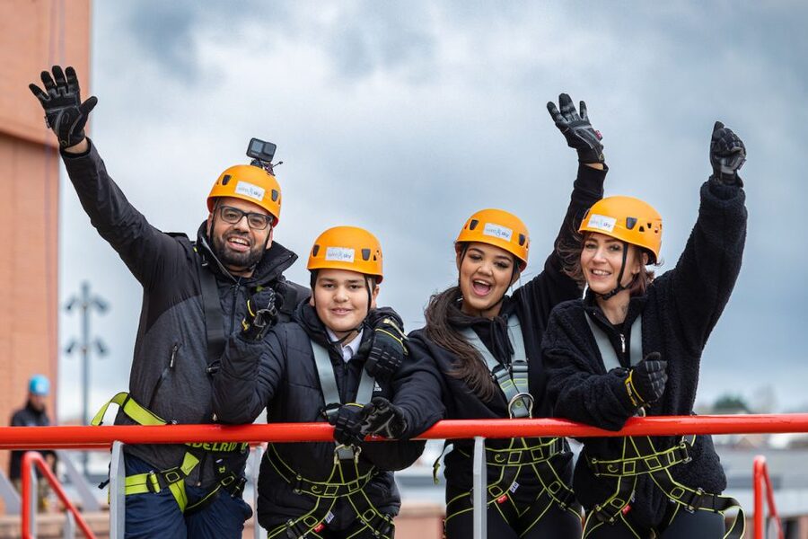 Liverpool: The Anfield Abseil & Liverpool FC Museum - The 100-foot descent beside the LFC crest