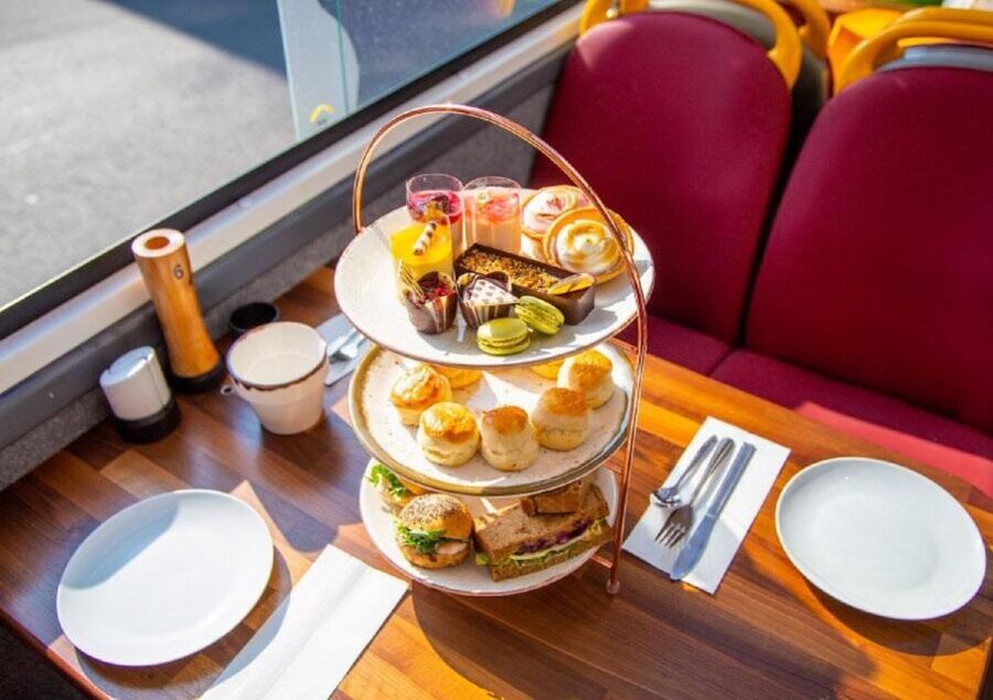 London: Afternoon Tea Bus with a Glass of Prosecco - What the English Tea Bus experience feels like