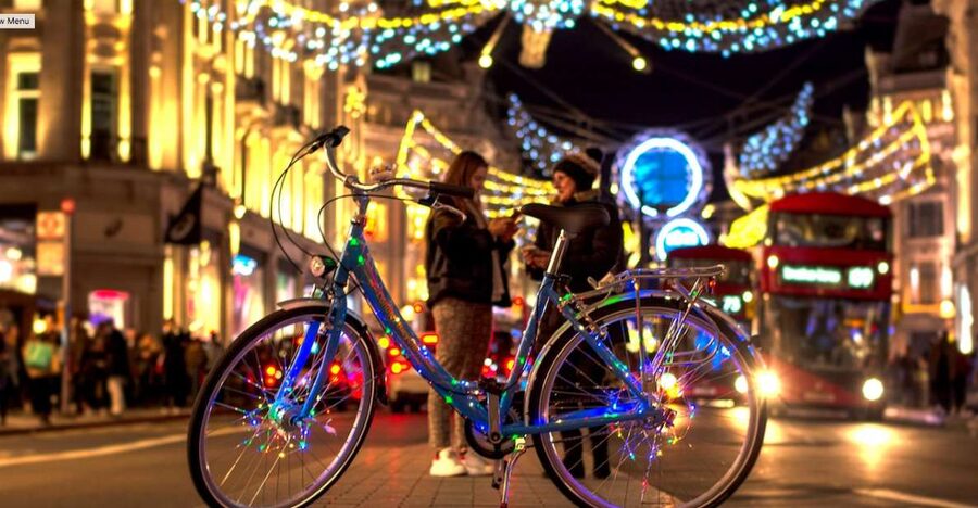 London Christmas Lights Bike Tour - The London Eye, Big Ben, and Parliament