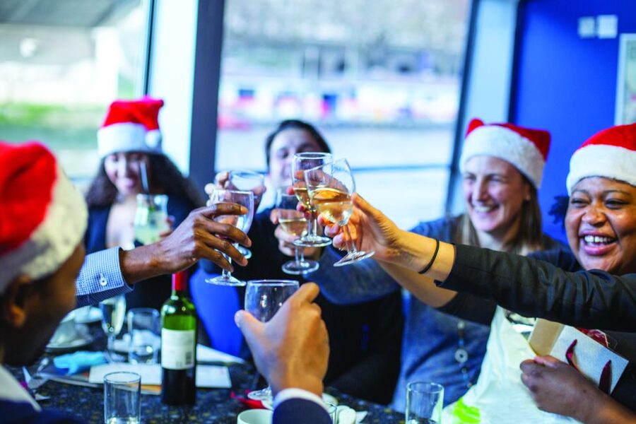 London: Christmas Party Lunch Cruise - London’s riverside landmarks from Westminster to Canary Wharf