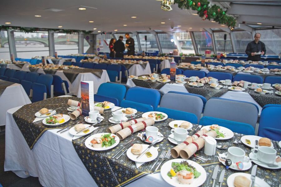 London: Christmas Party Lunch Cruise - A three-course Christmas lunch with the right festive feel