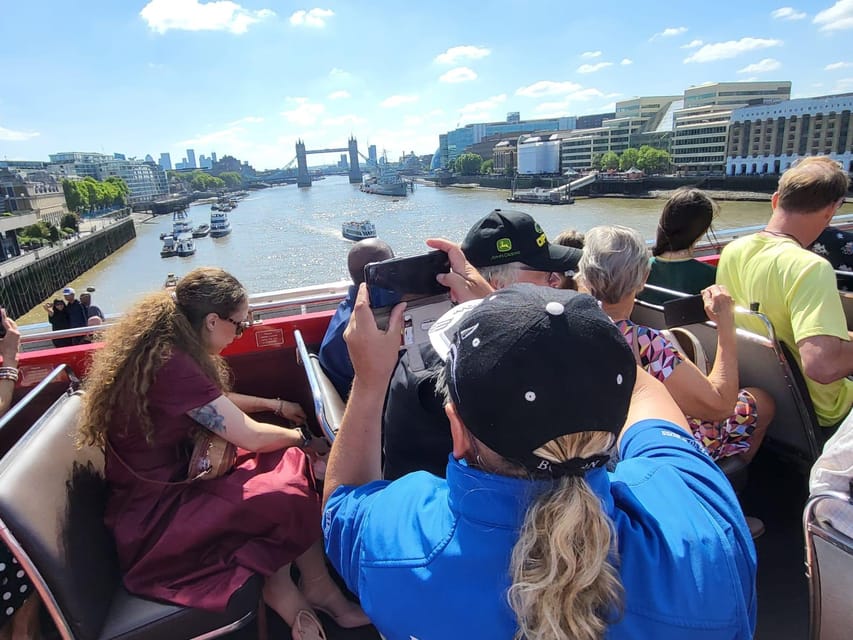 London: Guided Sightseeing Tour on a Vintage Open-Top Bus - Along the river toward the London Eye