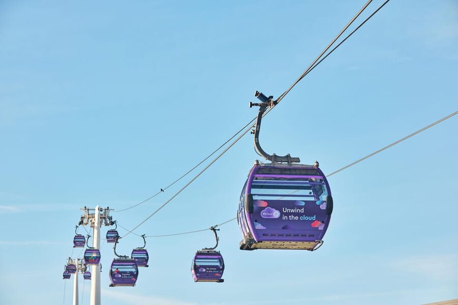 London: IFS Cloud Cable Car - The Royal Docks side and the trip back