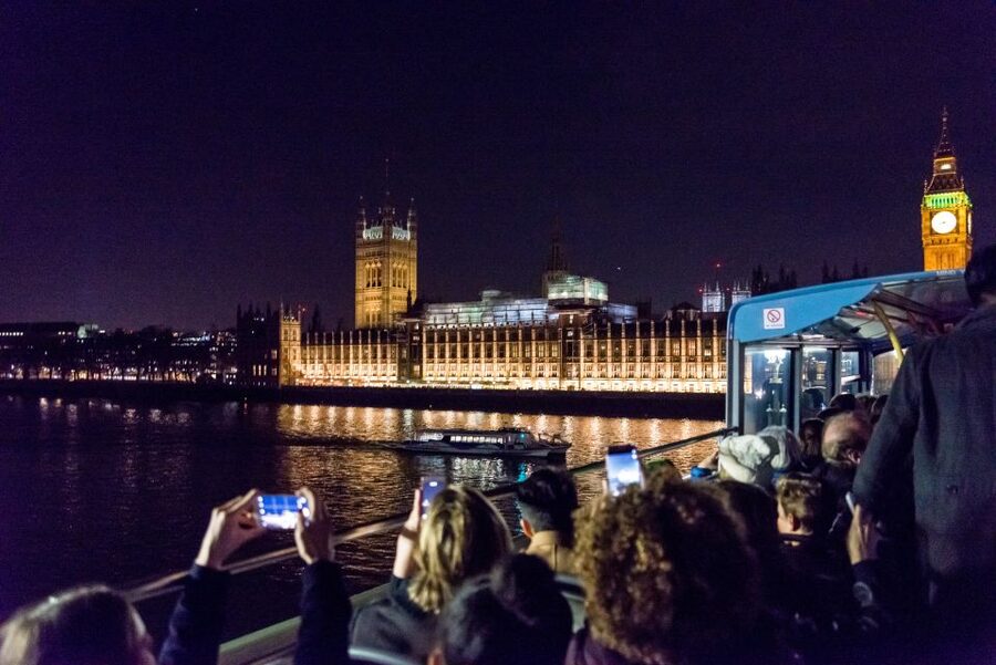 London: Nighttime Open-Top Bus Sightseeing Tour - Starting at the London Eye