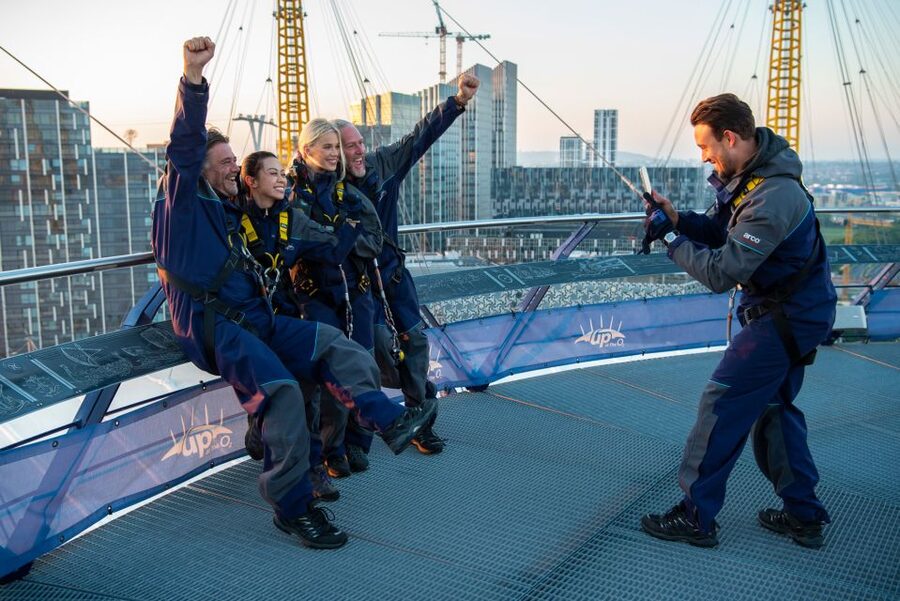 London: O2 Arena Rooftop Climbing Experience - Walking on the curved roof of The O2