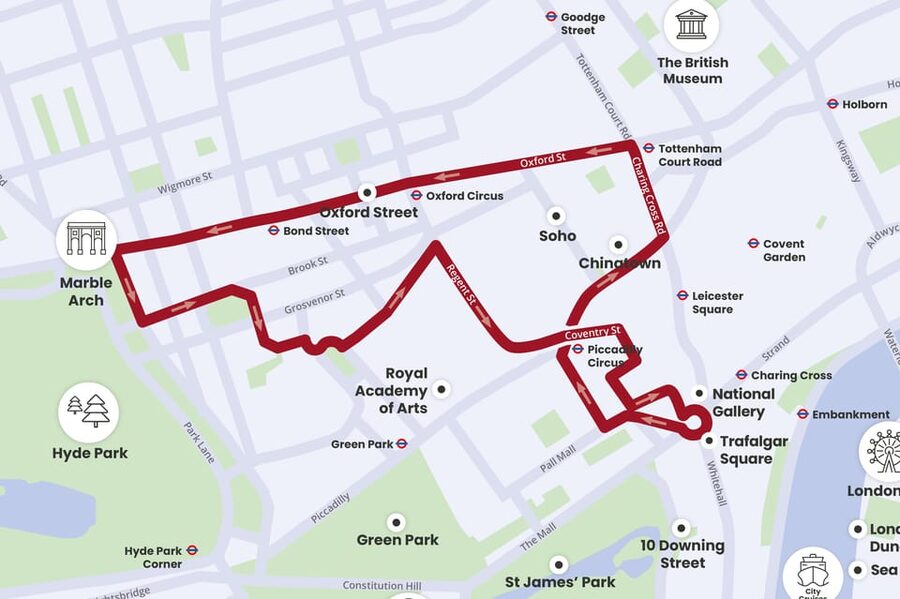 London: Tootbus Christmas Lights Tour incl walking tours - What this Christmas lights ride actually gives you