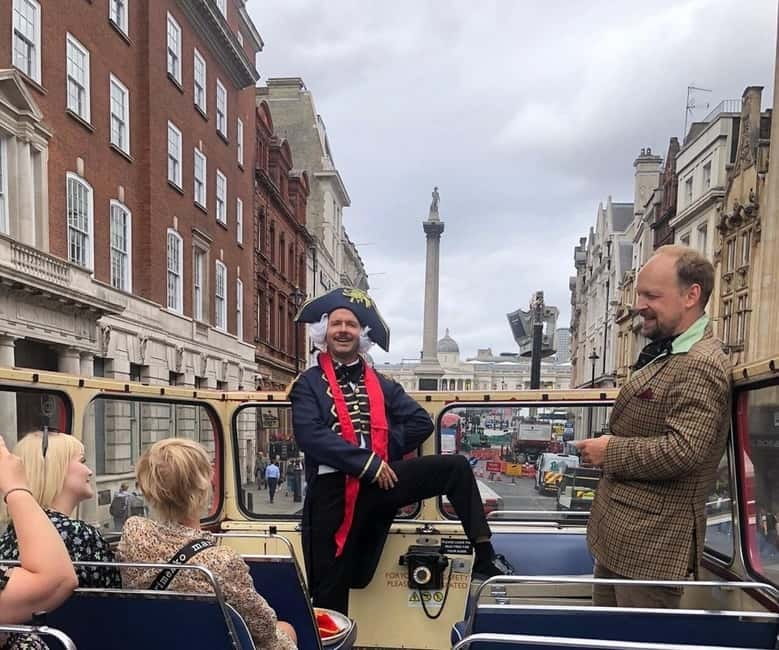 London Vintage Bus Tour: Live Comedy Sightseeing Show - The vintage bus and the open-top view