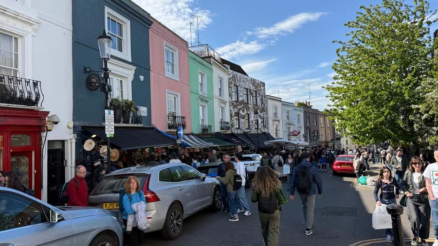 Notting Hill Walking Tour - Portobello Road, where the neighborhood gets noisy and tasty