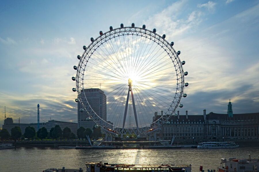 The London Eye Champagne Experience - The London Eye view, with a glass in hand