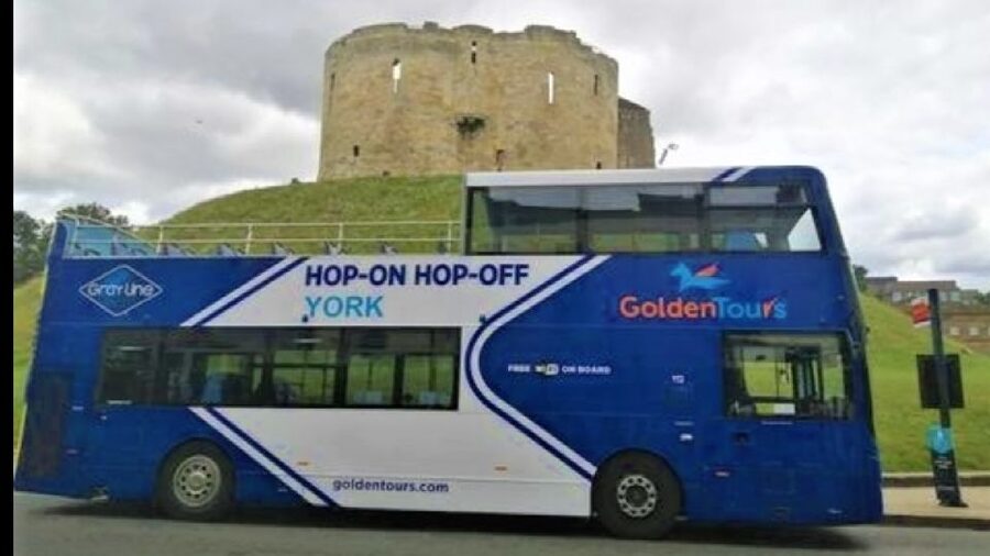 York: Hop-on Hop-off Sightseeing Bus Tour - Clifford’s Tower and the view across York